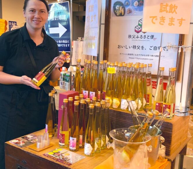 蜂蜜酒ミードの試飲販売の様子