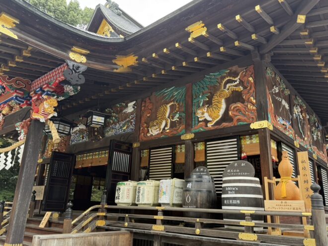 御奉納した瓢箪の様子